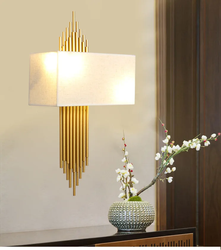 

Gold Nordic Post Modern Wall lamp Minimalist Luxury Style Designer Model Room Living Room Background Wall Bedroom Bedside Lamp