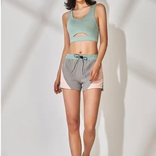 Женские колготки для фитнеса шорты для йоги лента цвет столкновения сексуальные спортивные бархатные шорты горячие пляжные шорты Одежда для гимнастики