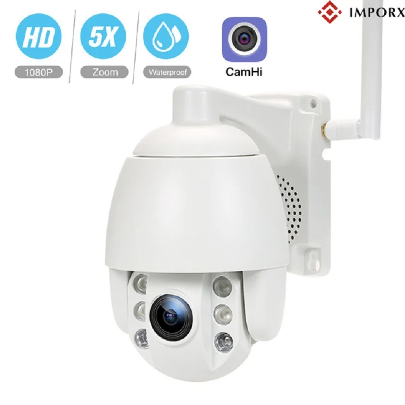 

IMPORX 5X Zoom 1080P PTZ IP Camera Outdoor Speed Dome Wireless Wifi Security Camera 2MP IR Network CCTV Surveillance Support SD