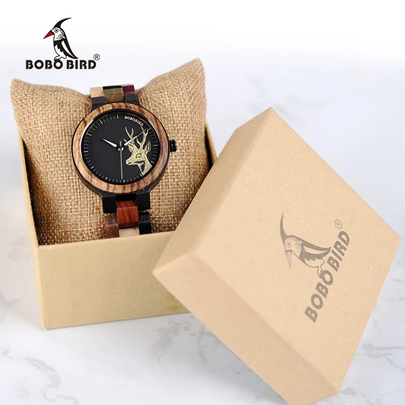 BOBO BIRD Роскошные влюбленные деревянные часы для мужчин и женщин ручной работы Кварцевые наручные часы Идеальные подарки пункт relogio masculino