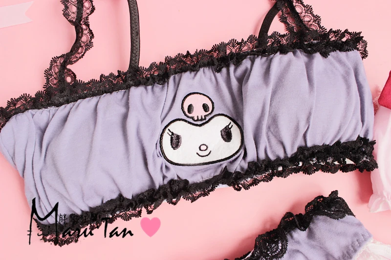 2 шт./партия, комплект нижнего белья из хлопка с надписью My Melody Vollet& Pink Bra Camisoles& Panties