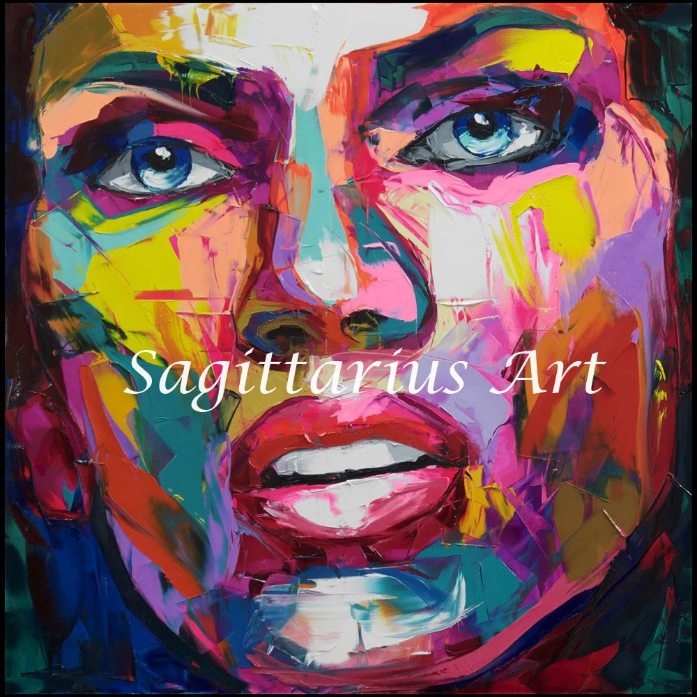 

Hand Painted High quality Francoise Nielly Designers Palette knife Abstract Oil Painting Canvas Bedroom Home Decoration Faec Art