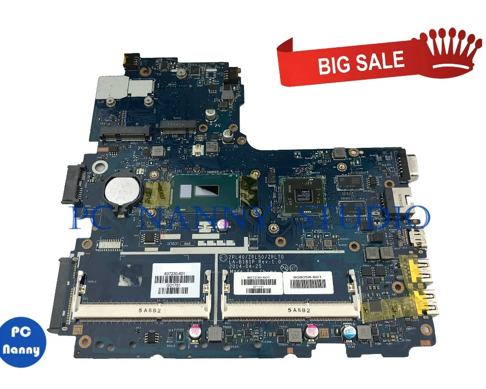 buy  PCNANNY for HP ProBook 470 G2 450 G2 laptop motherboard 807230-601 807230-001 LA-B181P I7-5500U R5 