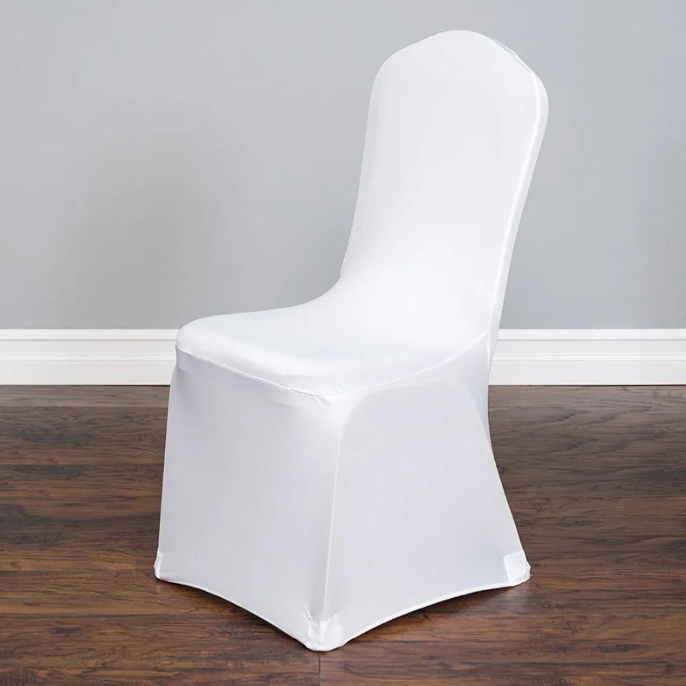 

50Pcs Lycra Chair Cover Universal Polyester Spandex Wedding Weddings Party Banquet Hotel Dining Office Decorative Home Textile