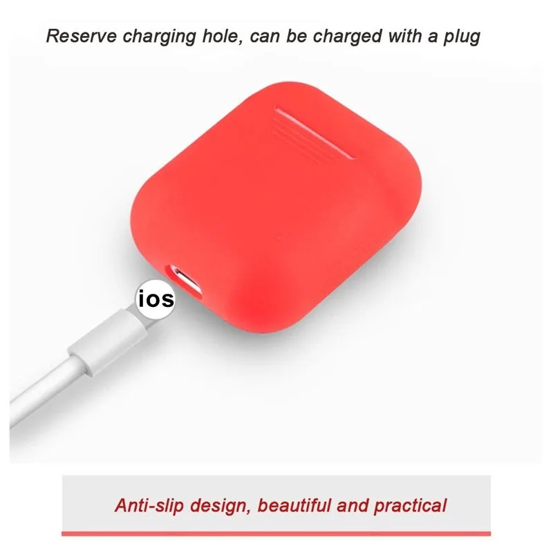 Мягкий силиконовый чехол для Apple гарнитура AirPods защитный Air Pods противоударный