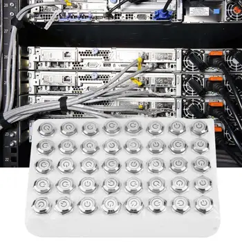 

Push Button Switch 40pcs 16mm Metal Momentary Push Button Switch Auto Reset Flat Head 24V LED Light 5-Pin rotary switch