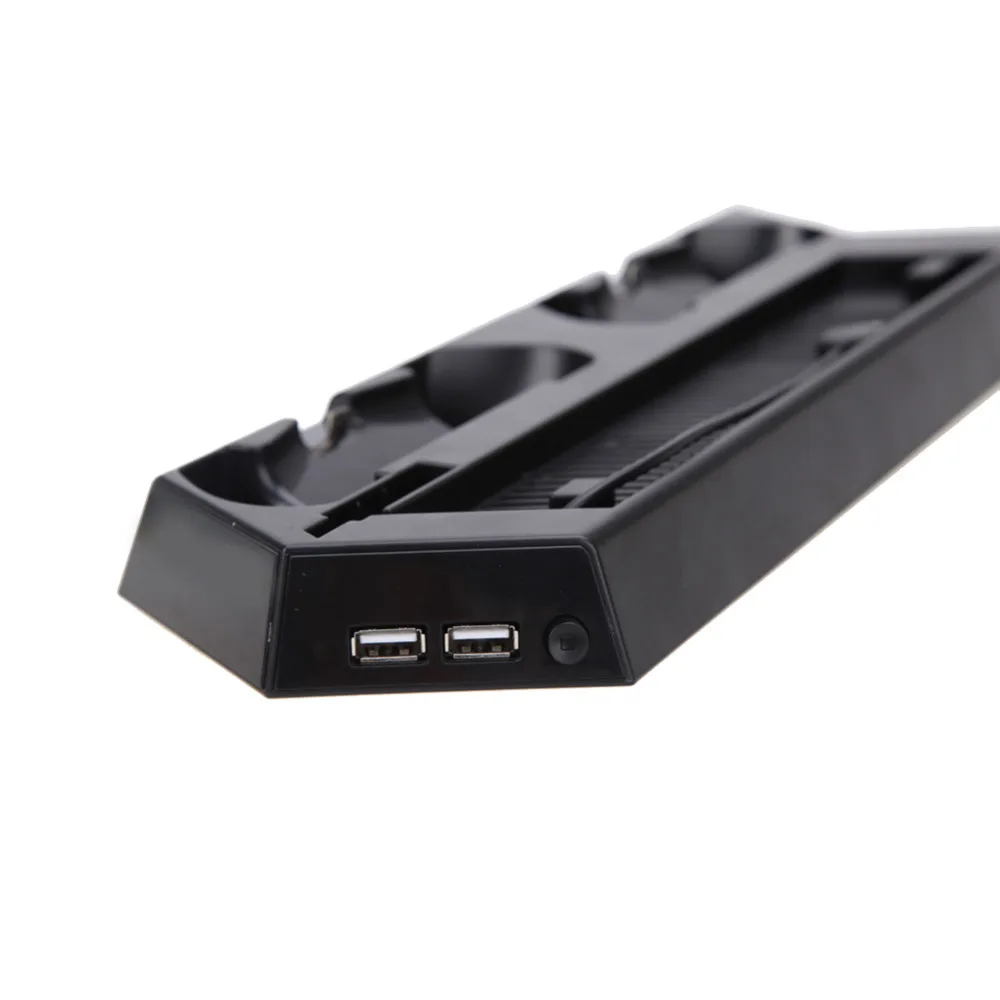  Game Console Stand For PS4 Slim Console Vertical Game Console Stand Dock With Dual Charging Station