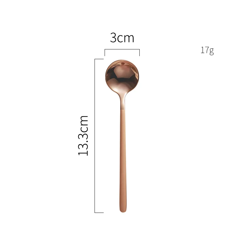 Rose Gold Sakura New Coffee Spoon Petal Spoon Stainless Steel Long Handle Spoon Ladle Cutlery 