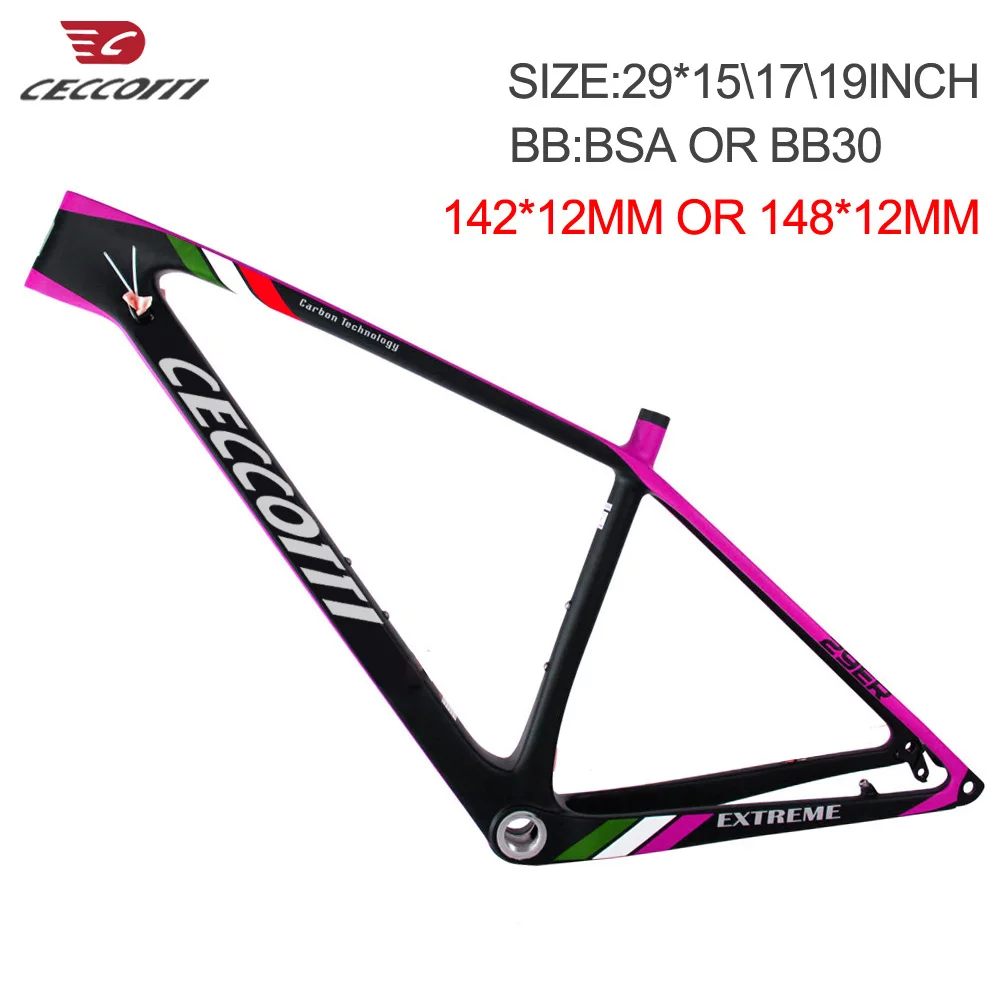 UD الحرباء 29er الكربون إطار الصينية MTB الكربون الإطار 27.5 الكربون Ceccotti الجبلية دراجة إطار 142*12 مللي متر أو 148*12 مللي متر 29er