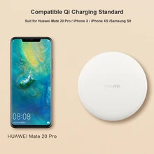 Оригинальное Беспроводное зарядное устройство huawei 15 Вт CP60 Быстрая зарядка для huawei mate 20 Pro iPhone X samsung S9 S9plus