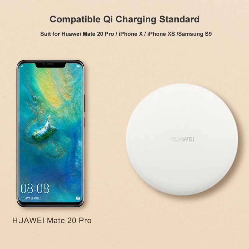 

Original Huawei Wireless Charger 15W CP60 Quick Charge For Huawei Mate 20 Pro iPhone X Samsung S9 S9plus