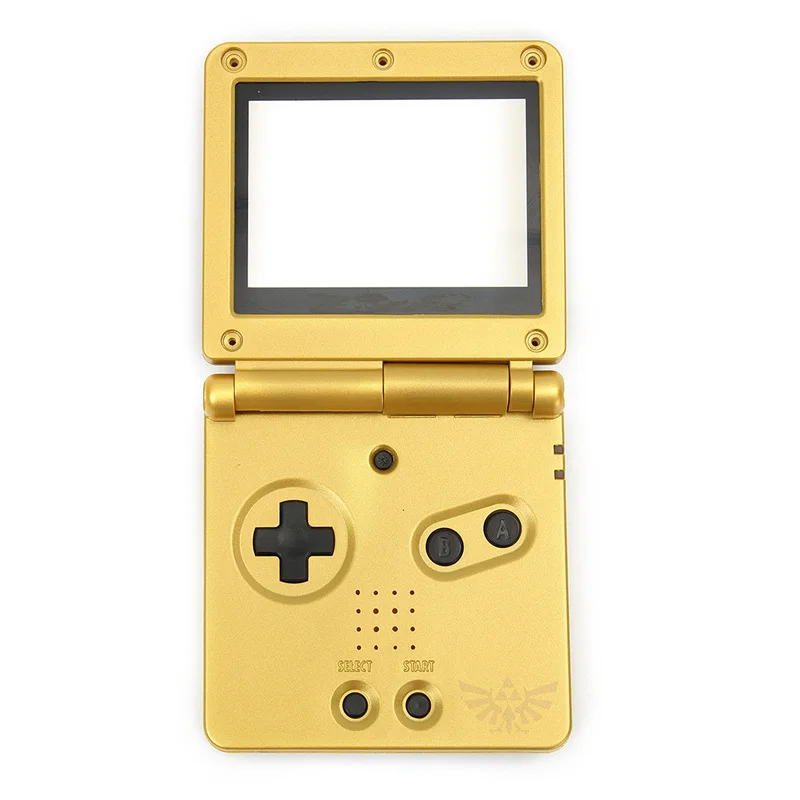 1 Set Golden Full Housing Shell Replacement Case+Screen Cover+Tool For Nintendo For Gameboy Advance SP For GBA SP