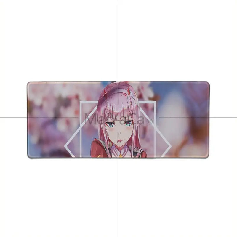 MaiYaCa Zero Two Darling in the FranXX офисные мыши геймер мягкий коврик для мышки с аниме девушка натуральный каучук игровой коврик для мыши Настольный коврик - Цвет: Lock Edge 30x80cm