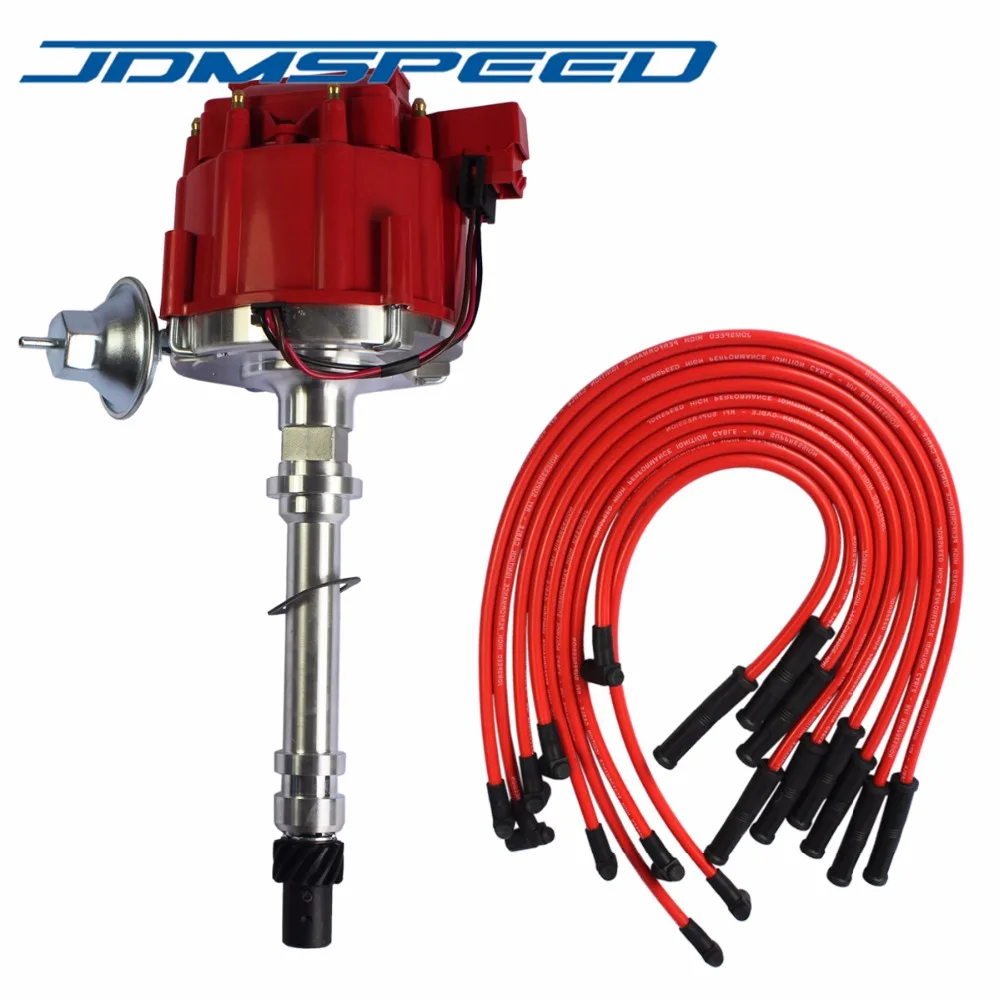 Free Shipping- Distributor With Spark Plug Wires Ignition Combo Kit Fit For Chevrolet SBC 350