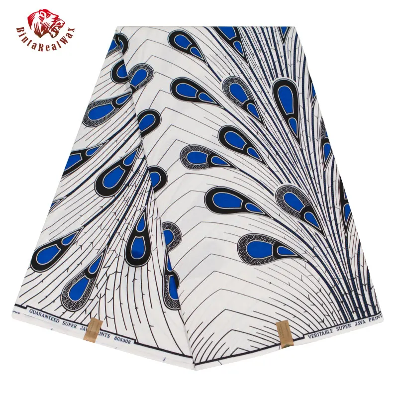 

2019 Latest style 100% Cotton African BintarealWax Clothes Dutch Wax 6 yards for party dress african new wax hollandais 24FS1228
