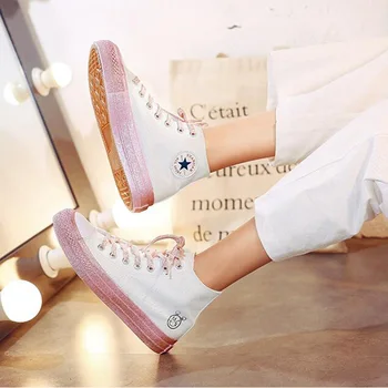 

Dropshipping Fashion Smiley Face Drew High Cut Good Quality Women Sneakers Women Shoes Flats Casual Walking Shoes XYZ031
