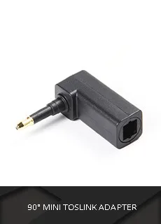 90° mini toslink adapter