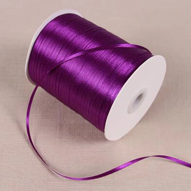 Buy 50 Yards 3 mm Width Purple Silk Satin Ribbon