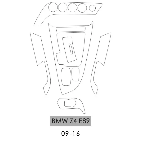 Самовосстановления внутренняя отделка защитная пленка Шестерни переключения Панель наклейка на приборную панель для BMW F10 F11 F07 Z4 E89 F25 F26 G30 F15 F16 F30 - Название цвета: Set for Z4 E89