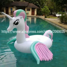 250 см гигантский Rainbow Unicorn надувной бассейн поплавок для взрослых детей Pegasus ездить на лето водные игрушки пляж вечерние украшения