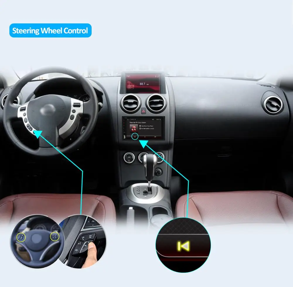 Top 6.2" 2 din car radio Full touch screen 8 Core Android 9.0 Support 4G Network Car GPS 2 din Universal car radio cassette recorder 3
