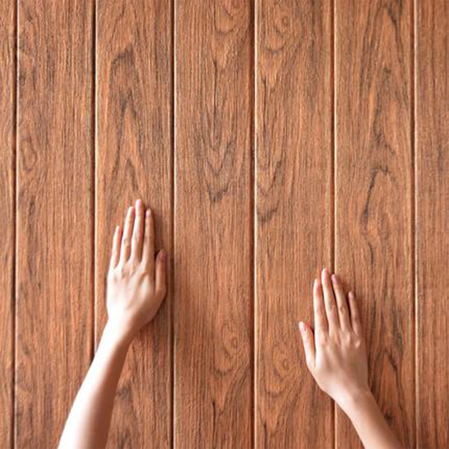 

Hot Sale Waterproof 3D Foam Wood Grain Wall Sticker Self Adhesive Wallpaper for Bedroom Living Room Retro Home Decor Wall Panels