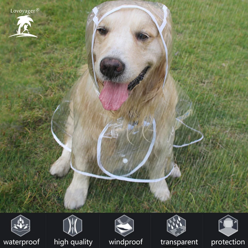 transparent dog raincoat