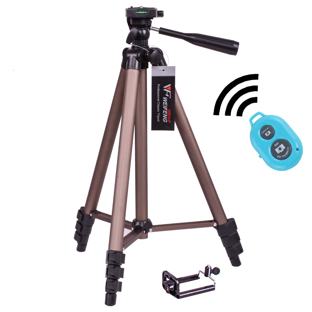 DIGITALFOTO WT3130A font b Smartphone b font tripod Mobile Adapter portable travel DSLR camera tripod with