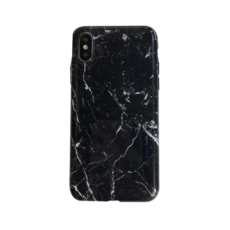 LUDI Vintage Marble Pattern Phone Case for iPhone 7 Cases for iPhone X 6 6s 8 7 Plus Soft Silicon Black Blue Glossy Coque Capas 05