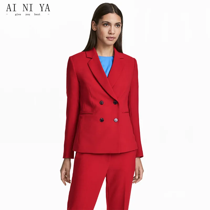 red suit pants women