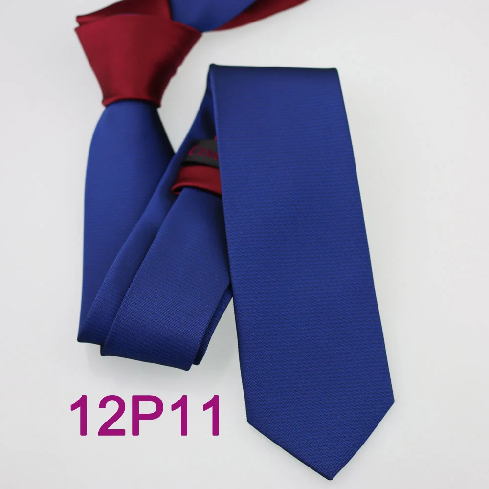 Новинка, мужские галстуки YIBEI Coachella, бордовый галстук, контрастный Королевский синий узкий галстук, 6 см, микрофибра, узкий галстук, Свадебный галстук