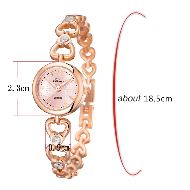 PREMA Женские часы металлический браслет Часы женские наручные кварцевые для девочек