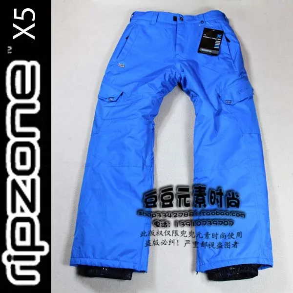 FREE SHIPPING2013 season Genuine RIPZONE X5 understated dark blue Obscure plus cotton pants men Snowboardbrand suit | Спорт и