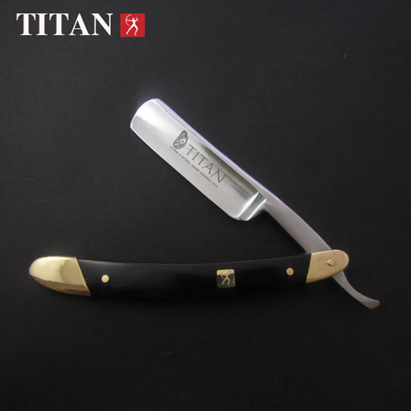 Japan VG-10HZ Blade Men Shaving Manual Straight Razor Kit Black Ebony Wood Handle Barber Razors Folding knives 2 Copper Heads