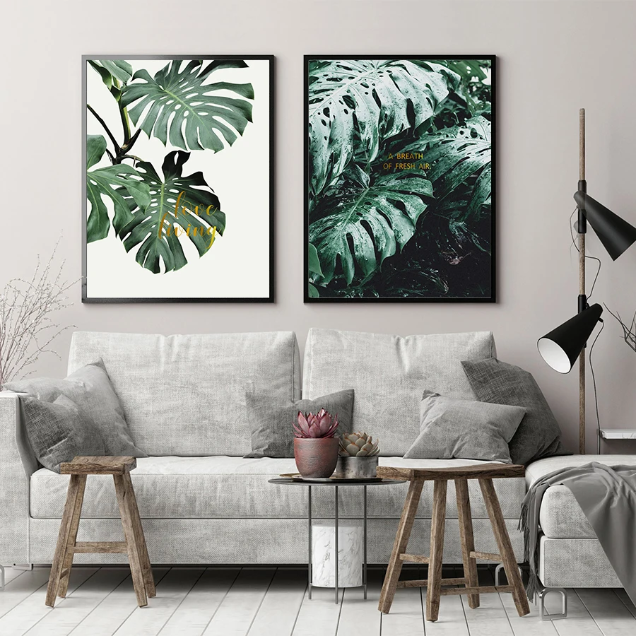 2 - Love Quotes Posters and Prints Art Decor for Bedroom Wall Art Nordic Green Style Canvas Painting Home Hall Decorative Pictures