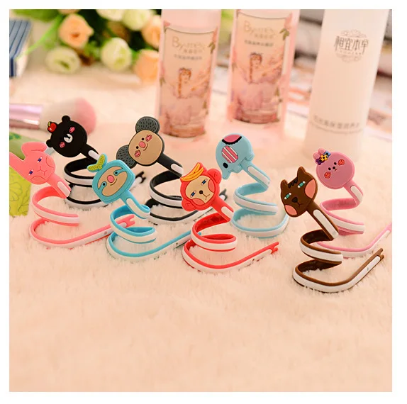 

50PCS/lot Cartoon buttoned Animals Fixed Line Clamp Cable Wire Organizer Cable drop Clip Tidy Cord Holder Bobbin Winder