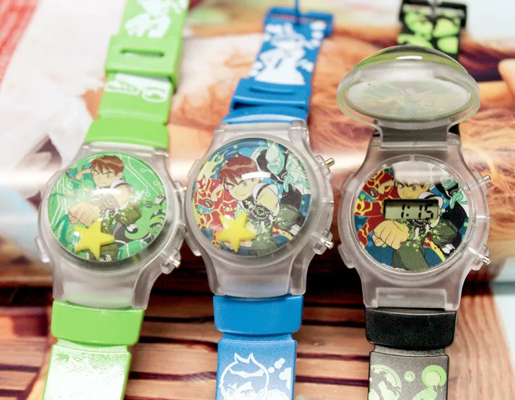 Ben 10, Мультяшные детские часы, кожаный светодиодный, детские часы, детские наручные часы для мальчиков, студентов, спортивные часы, Relogio Hombre