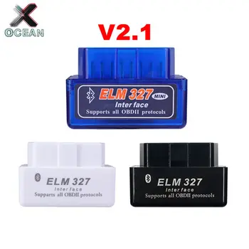 

EM327 Bluetooth V2.1 OBD OBD2 CAN-BUS Protocol Works Android/PC ELM 327 V2.1 Professional Diagnostic Scanner Free Shipping to RU