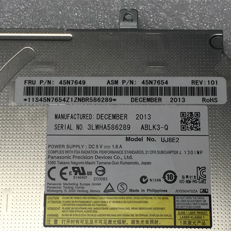 lenovo T440P W540 W541 T540 ноутбук встроенное устройство для записи dvd-дисков с Оригинальная панель неподвижная стойка FRU: 45N7649