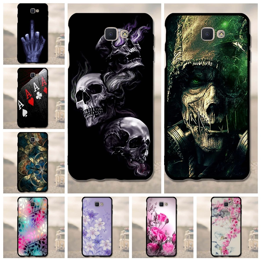 Black Case for Samsung J7 Prime Silicone Back Cover Accessories ON7 2016 Galaxy G610 Coque Funda | Мобильные телефоны и