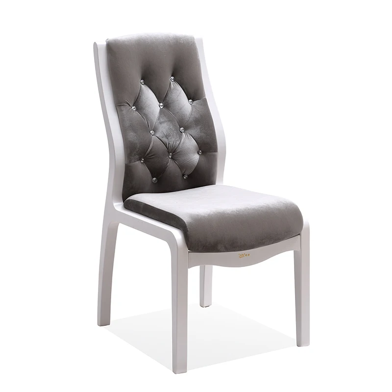 

Modern Wooden Flannel dinning room chair High quality flannel Practical furniture high quality back-rest living room chairs