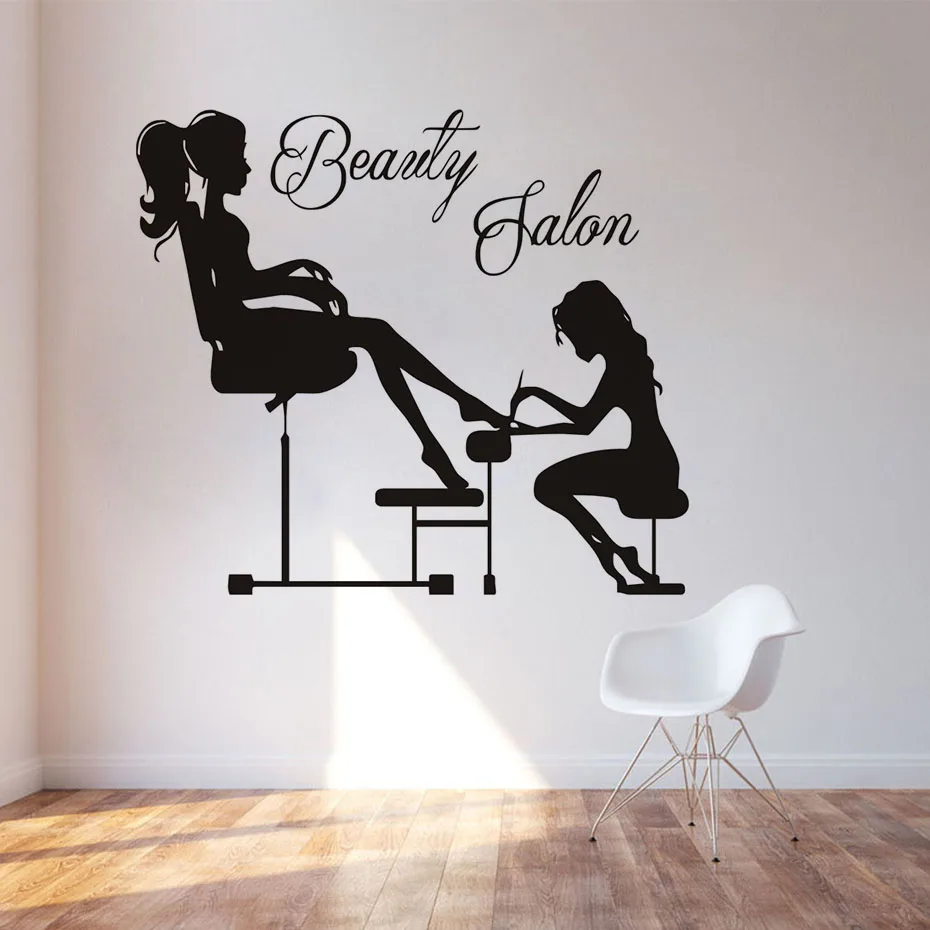 Beauty Salon Wall Art Murals For Living Room Vinyl Wall Sticker Home