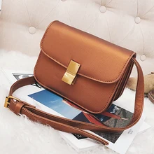 ETAILL Women Classic Box Pu Leather Messenger Bag Female Crossbody Small Flap Bags Famous Brand Popular