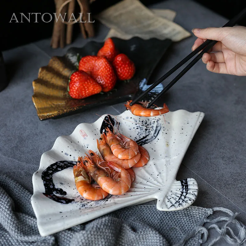 Antowall Chinese Restaurant Tableware Hand Painted Ceramic Sushi