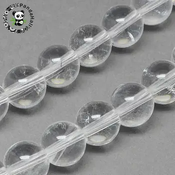 

Natural Crystal Bead Strands, Round, Clear, 6mm, Hole: 1mm; about 63pcs/strand, 14.9"