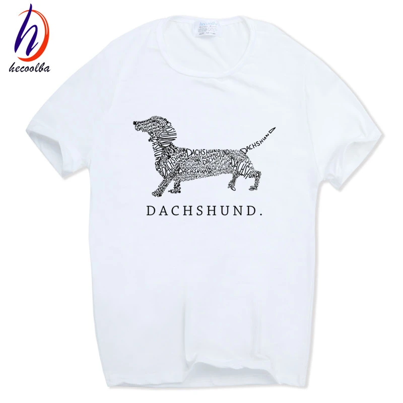 

Men Women Print Dachshund Fashion T-shirt O-Neck Short sleeves Summer Casual Unisex Love dog people T Shirt HCP760