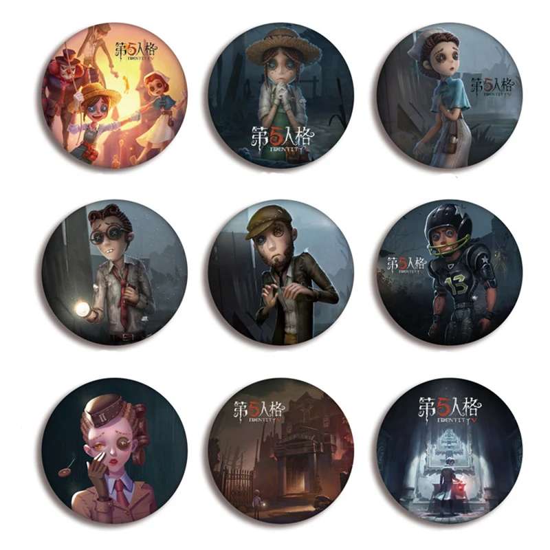 

Hot Game Identity V Brooches Badge Fashion Round Metal Cosplay Decoration Brooch Pin Jewelry Graduation Gift Collections