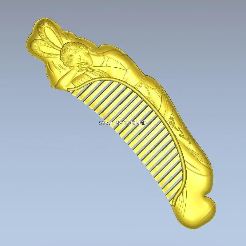 Расческа с красивой 3d модель рельеф для ЧПУ в формате STL | Инструменты