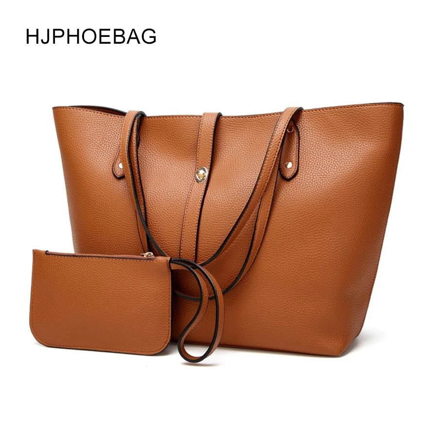 

HJPHOEBAG Women's handbags large capacity female handbag fashion shoulder bag wallet ladies PU leather Messenger bag YC027