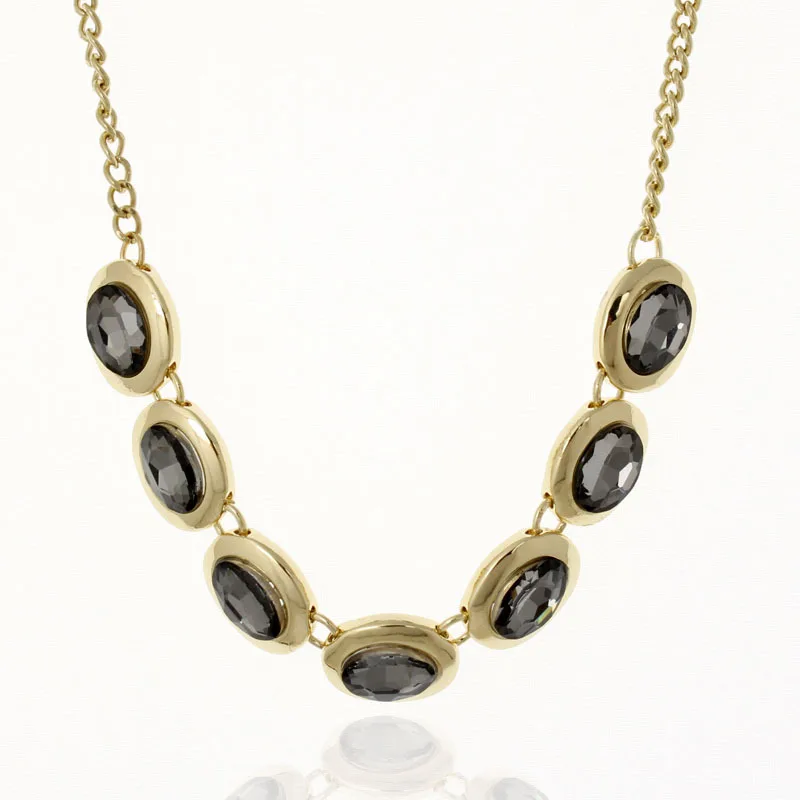 Top Quality Fashion Necklaces Alloy Grey stone Choker Neckaces Fashion